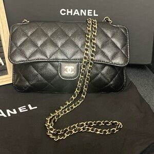 CHANEL Matelasse Caviar Skin chain shoulder Eco bag